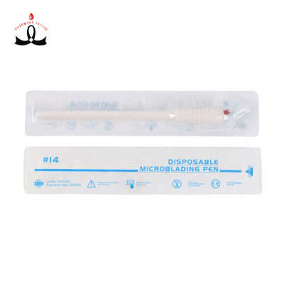 Tattoo Pen Big Head White Disposable  Manual Pen For Permanent Makeup Training