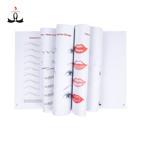 Factory Price Practice Products microblading permanent makeup English Practice Book  for Permanent Make Practice