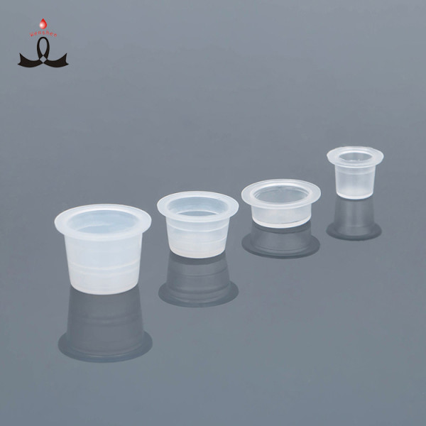 Tattoo Accessories Transparent Disposable Plastic Tattoo Pigment Cups Tattoo Ink Cup For Permanent Makeup Microblading