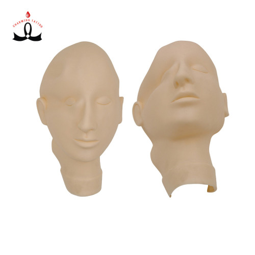 Factory Price Practice Model Head Skin Rubber Practice Mask for Permanent Makeup Beginner Beauty School