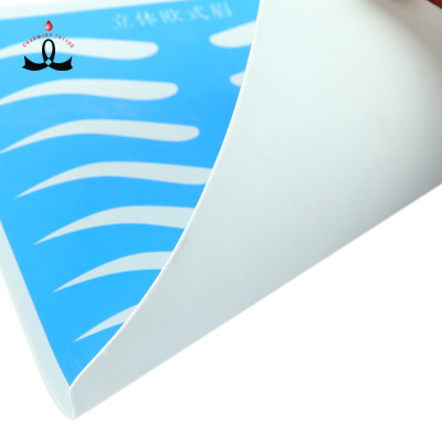 Factory Price Straight Eyebrow Practice Skin Blue fine Eyebrows Tattoo Rubber Skin for Permanent Makeup Training