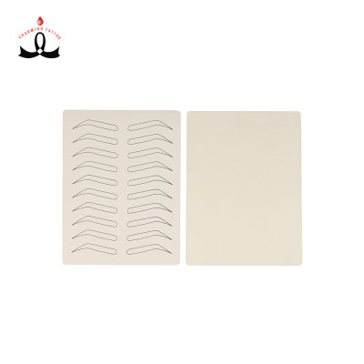 High Quality White Practice Tattoo Skin Practice Sheet eyebrow shape Silicone Skin color Tattoo Practice Skin for PMU training