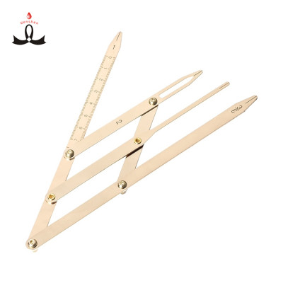 Professional Stainless Steel 4 Prong Golden Mean Calipers Flexible and Detachable Golden Mean Compass