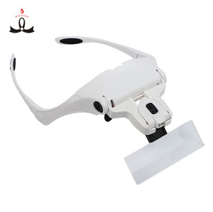 Hot sale LED portable head-mounted magnifier magnifying glass for tattoo