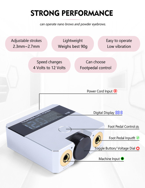 Precision-Engineered Cosmetic Tattoo Devices Efficient YD Blink Power PMU Machine Kit