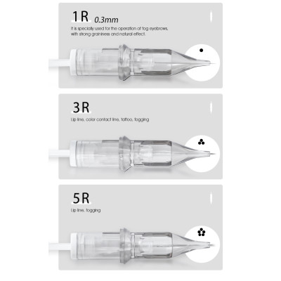 Permanent Makeup Transparent Needlles Universal Cartridge Tattoo Machine Needles For Tattoo training