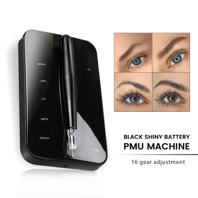 High-Performance Semi-Permanent Makeup Devices Black Shiny Battery PMU Machine For Starter