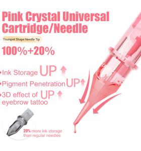 YD Pink Crystal Universal Cartridge/Needle | Medical-Grade PMU Needle with Enhanced Stability & Precision | OEM & ODM Available