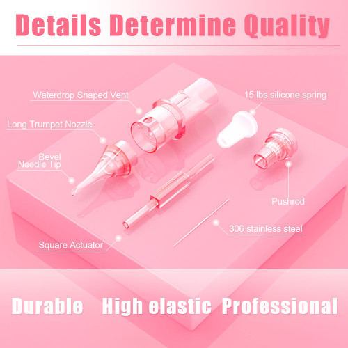 YD Pink Crystal Universal Cartridge/Needle | Medical-Grade PMU Needle with Enhanced Stability & Precision | OEM & ODM Available