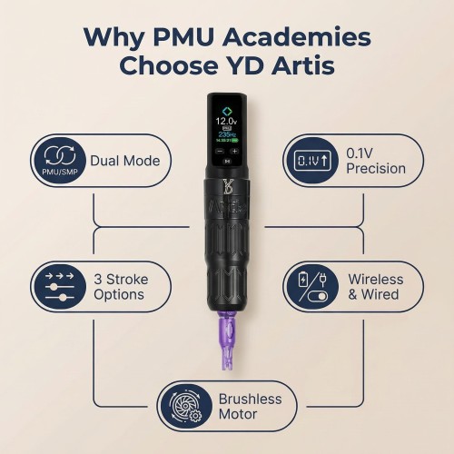 YDPMU  Artis Scalp Micropigmentation Machine – Adjustable SMP & PMU Device for Professional Artists & Training Academies | Charming Tattoo PMU Manufacturer