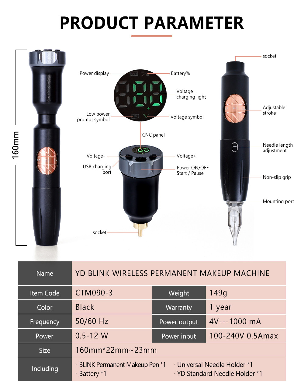 wireless permanent makeup machine
