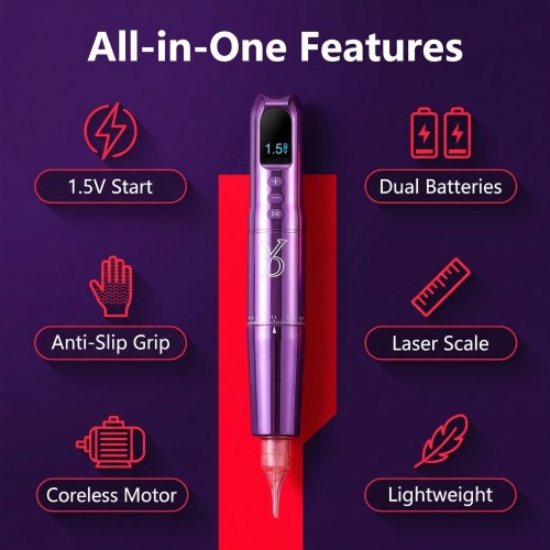 Charmingtattoo PMU Manufacture YDPMU DEMO Wireless PMU Machine Dual Hot-Swap Battery