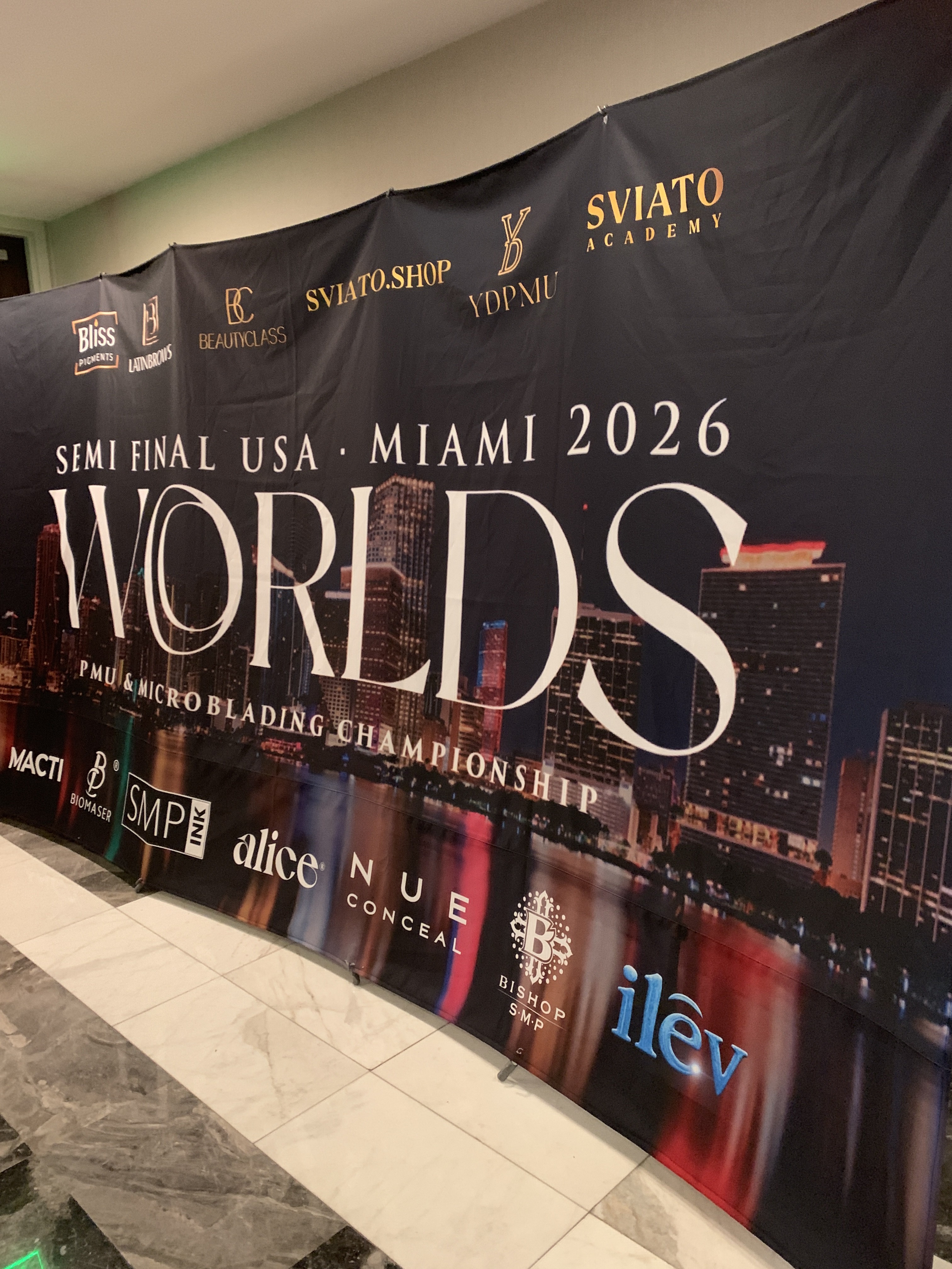 PMU and SMP brands displayed at Miami WORLDS Championship 2026.
