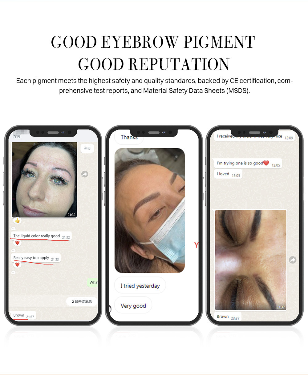 eyebrow correction pigments for PMU