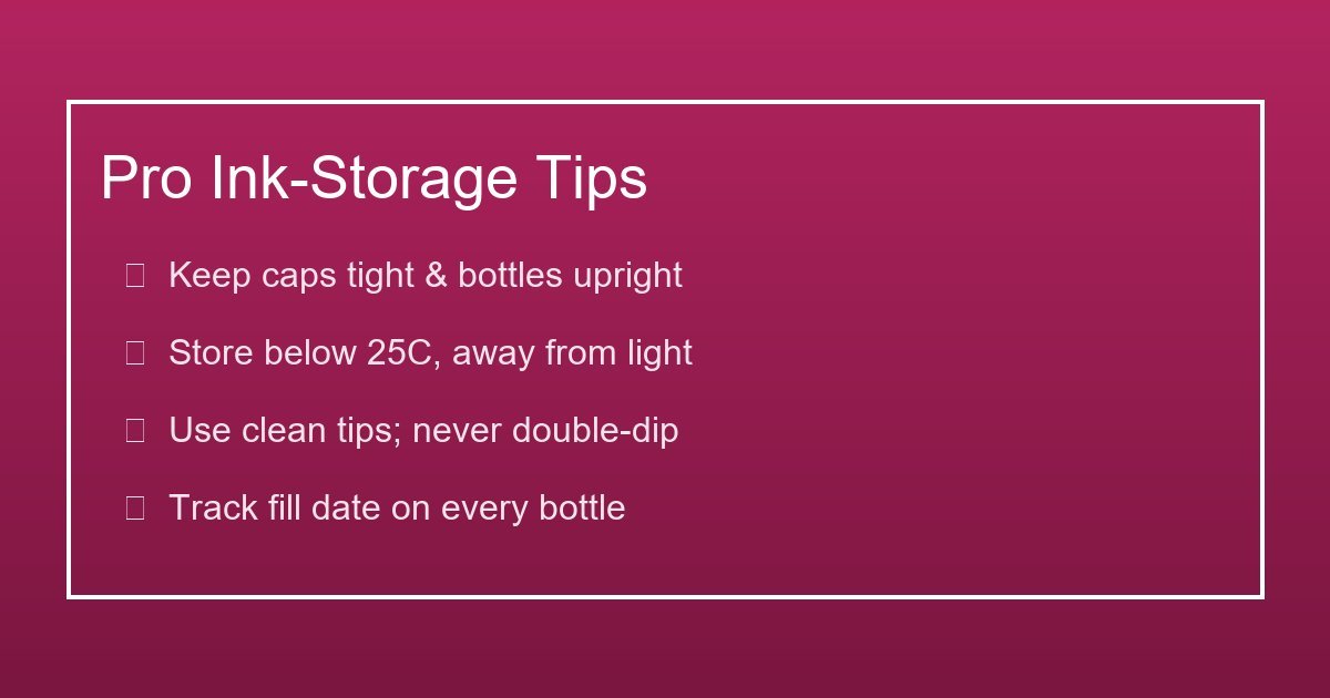 Pro ink storage tips