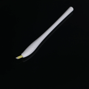 White Slant Disposable Microblading Pen Blister Packing Manual Pen