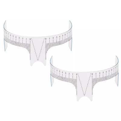 Lushcolor OEM Plastic 3D Eyebrow Microblading Ruler Measuring Tools for Eyebrow Makeup Tattoo