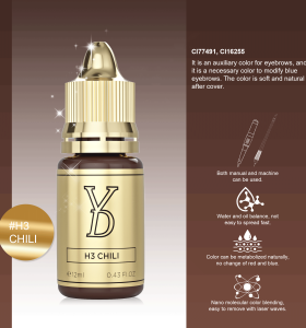 Private Label YD Water-oil Balanced Pro Hybrid Pigment For Semi Permanent Makeup
