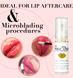 Face Deep Lip Aftercare Cream – Nourishing and Protective Post-Tattoo & Microblading Solution, 5G