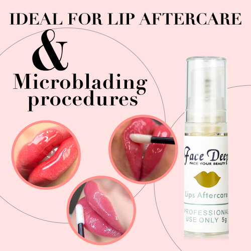 Face Deep Lip Aftercare Cream – Nourishing and Protective Post-Tattoo & Microblading Solution, 5G