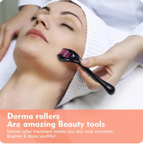 Derma Roller 540 Pins Medical Grade Skin Care Microneedling Face Roller Dermaroller for Skin Rejuvenation and Hair Growth Unisex