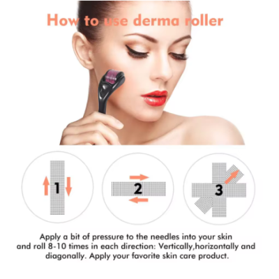 Derma Roller 540 Pins Medical Grade Skin Care Microneedling Face Roller Dermaroller for Skin Rejuvenation and Hair Growth Unisex