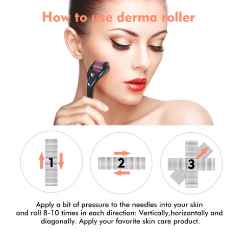 Healthy Care 540 Derma Roller needle Instrument for Face 0.2mm\0.25mm\0.3mm - Titanium Needles Skin Care Tool