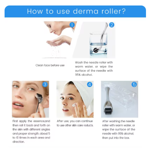 Facial Microneedle Roller Massage DRS 540 Derma Roller Needle Instrument Face Roller Massager Needles Skin Care Tool for Face