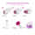 6 in 1 Microneedle Derma Roller Kit for Face Eye Body 300/720/1200 Rolling System Microneedling Facial Roller Beauty Care Tool