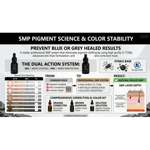 Professional SMP Pigment System: How to Prevent Blue Shift and Achieve Natural Healed Results