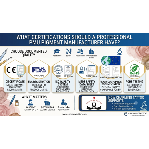 What Certifications Should a Professional PMU Pigment Manufacturer Have?