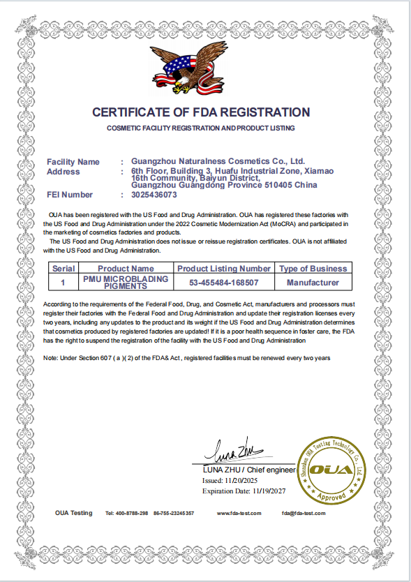 FDA certificates