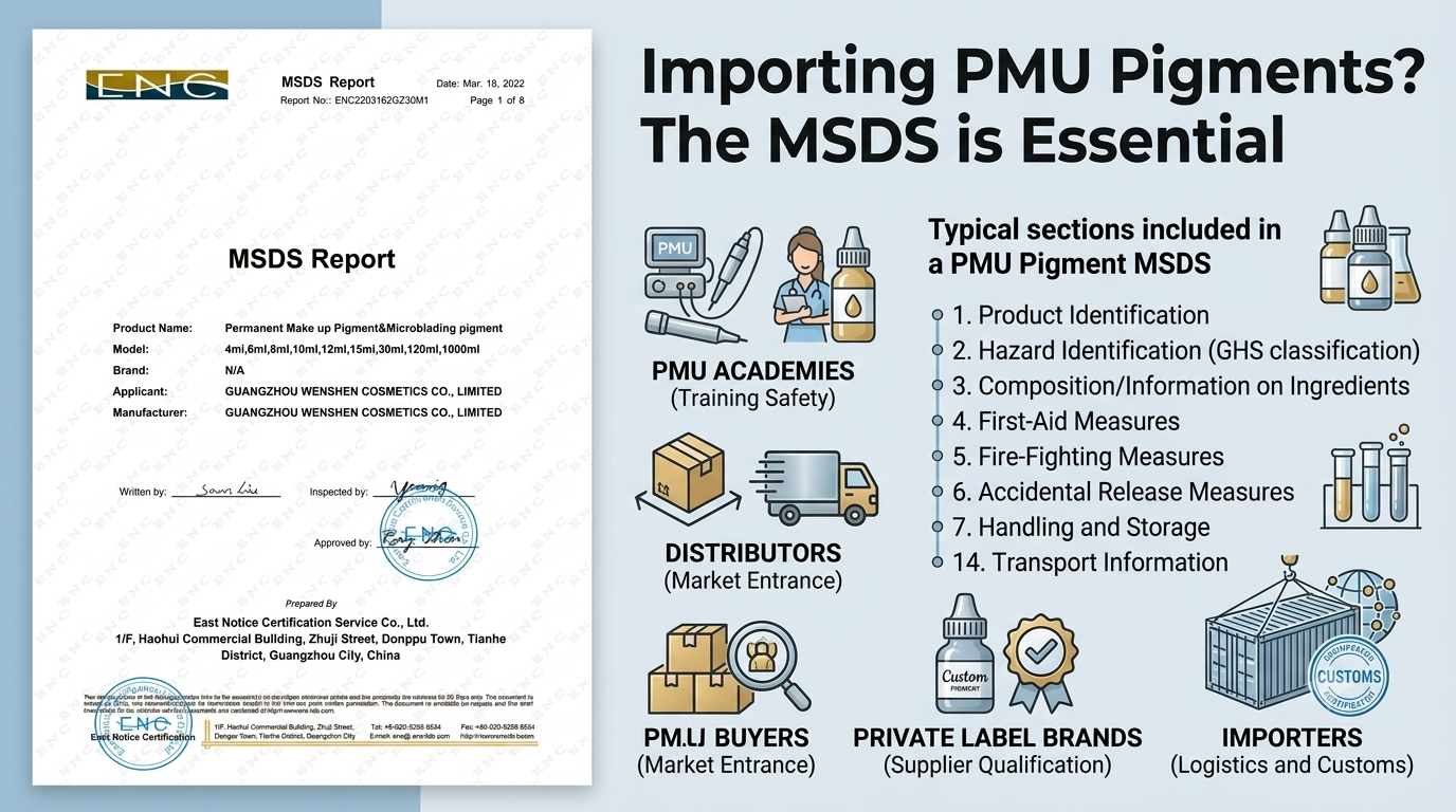 What Is MSDS for PMU Pigments? A Complete Guide for PMU Academies, Distributors & Private Label Brands