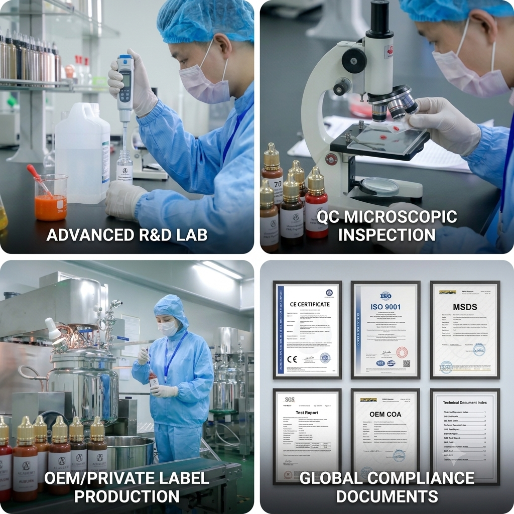 PMU pigment manufacturer quality control laboratory and production process