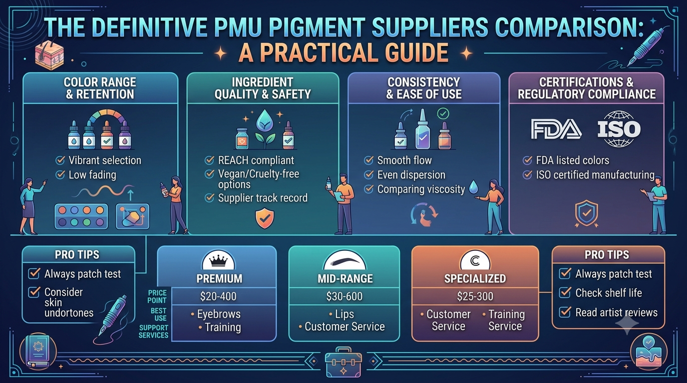 PMU Pigment Suppliers Comparison: A Practical Guide
