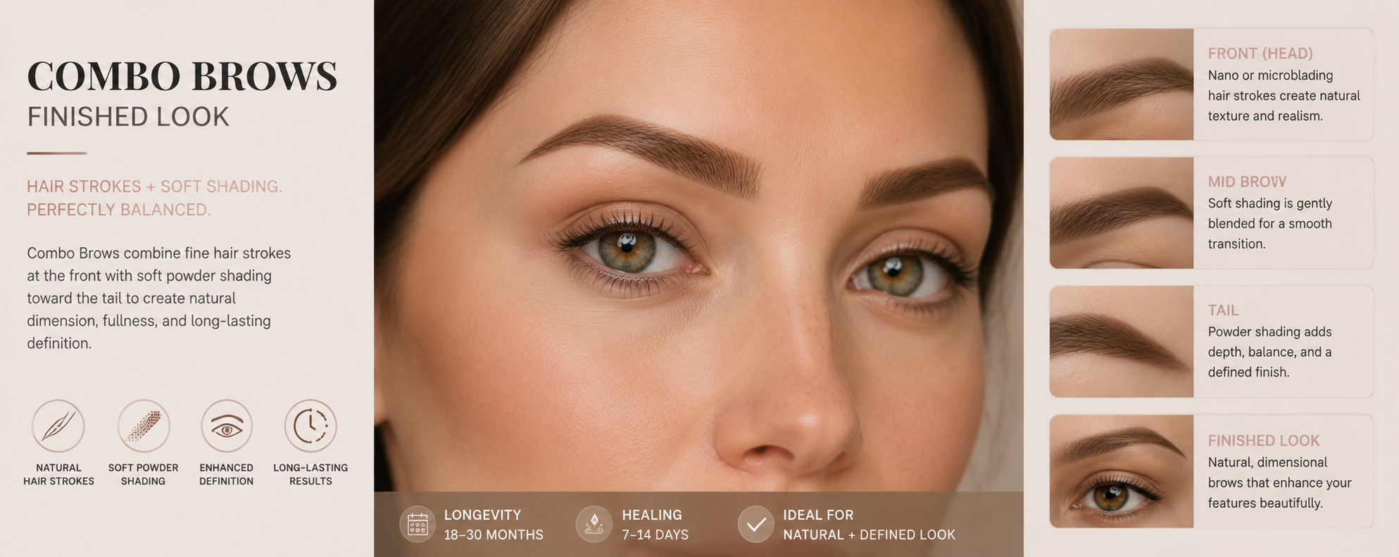 Combo brows result with premium pigment