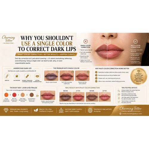 Why You Shouldn’t Use a Single Color to Correct Dark Lips