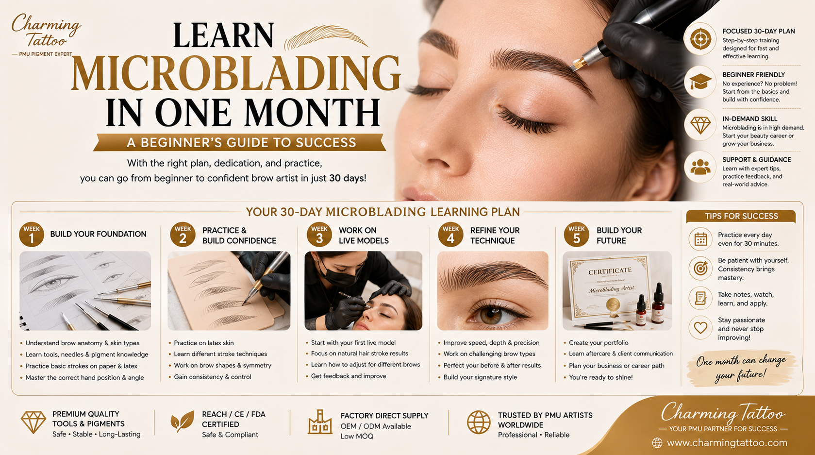 Learn Microblading in One Month: A Beginner's Guide to Success