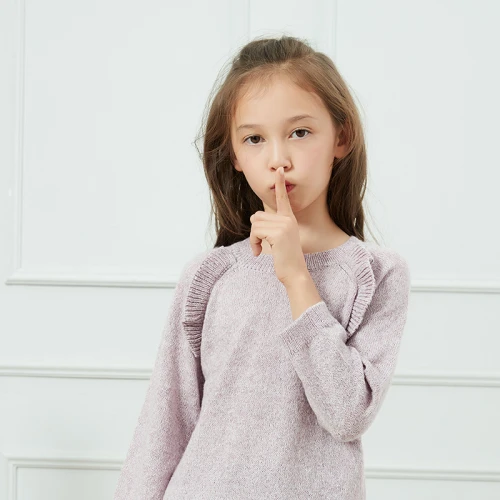 Wholesale Girl's Essentials Soft Touch Ruffle Sweater