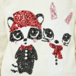 Girls Sequin Dog Crewneck Long Sleeve Kids Sweater From Chinese Factory