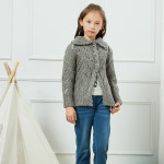 Girls Open Front Chunky Knit Cardigan Sweater Kids Solid Casual Coat Cardigan Chineses Supplier