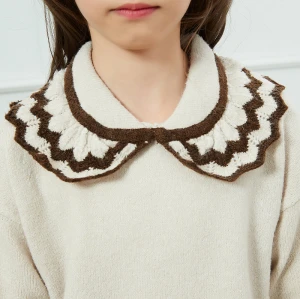 Wholesale Kids Girls Knitted Jumper Sweater Long Sleeve Top Wear
