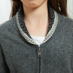 Wholesale Kids Girls Cardigan Sweater Crew Neck Long Sleeve Button Wool Cotton Sweaters