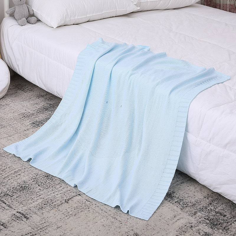 Wholesale Knitted Baby Cashmere Blanket Swaddle Wrap Warm Stroller Blankets