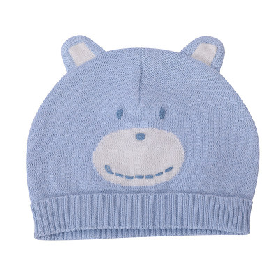 Custom Design Baby Knitted Beanie Hat, Wholesale Warm wool Kids Boy Ear Hat