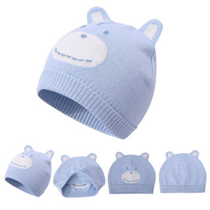 Custom Baby Knitted Beanie Hats, Wholesale Warm wool Kids Boy Ear Hat