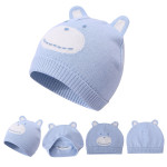 Custom Baby Knitted Beanie Hats, Wholesale Warm wool Kids Boy Ear Hat
