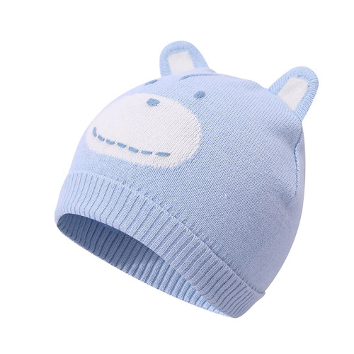 Custom Design Baby Knitted Beanie Hat, Wholesale Warm wool Kids Boy Ear Hat