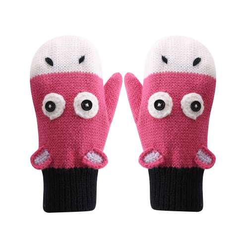 Wholesale Full Finger Mittens Knitted Gloves Winter Warm Kid Gloves for Baby Kids Aged 1-3 Year Old