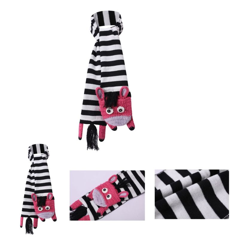 Wholesale Accessories Wholesale Knitted Baby Hat Scarf  With Zebra Pattern